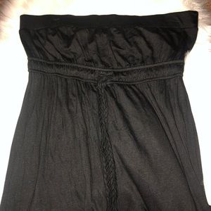 Black strapless long sun dress